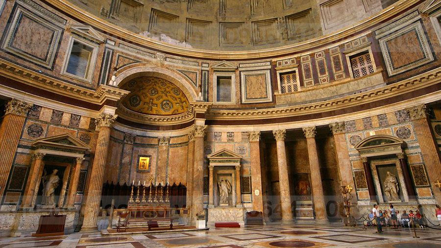 Họa tiết không rườn rà - Đền Pantheon