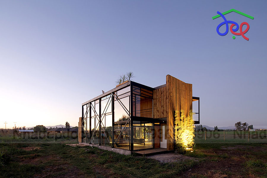 Thiết kế nhà nghỉ cuối tuần tràn ngập màu xanh tại Chile