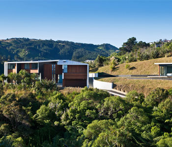 Thiết kế nhà nghỉ trên triền đồi ở New Zealand