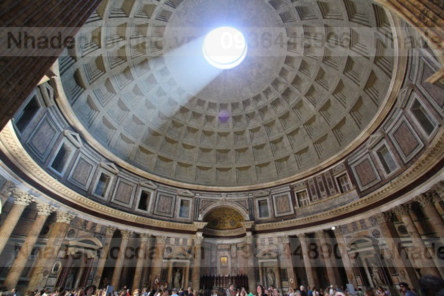 Ánh sáng mê hoặc từ mái vòm - Đền Pantheon