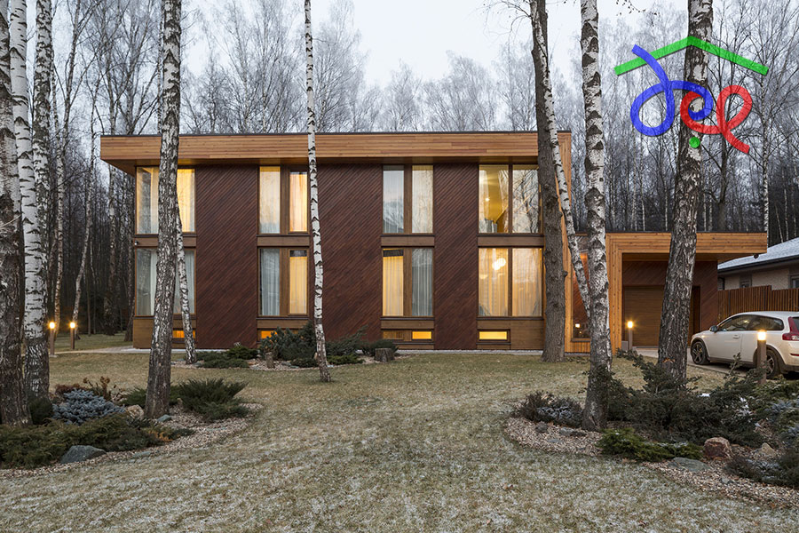 Thiết kế biệt thự trong rừng ở Moscow - Nga